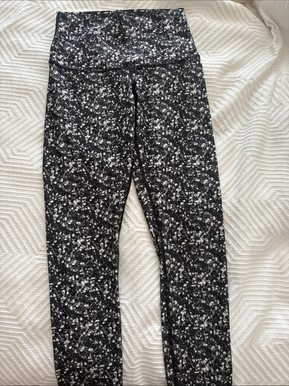 lululemon athletica Black and White Speckled High-Waist Leggings